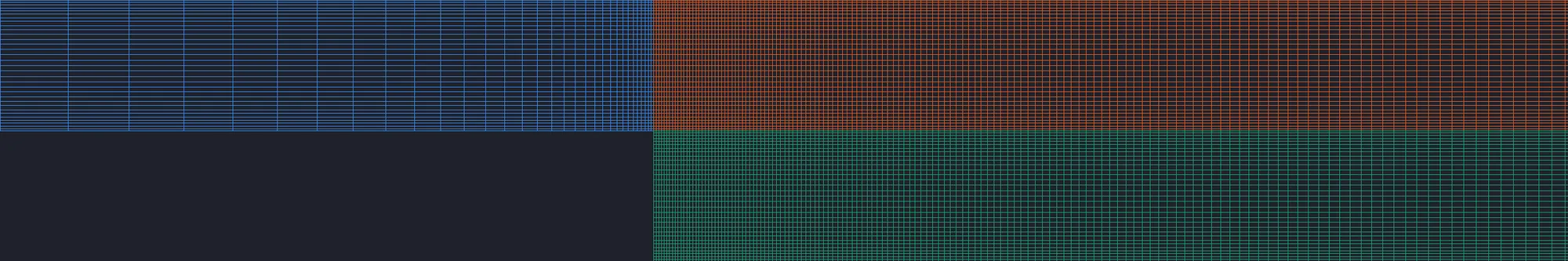 Grid of the backward-facing step